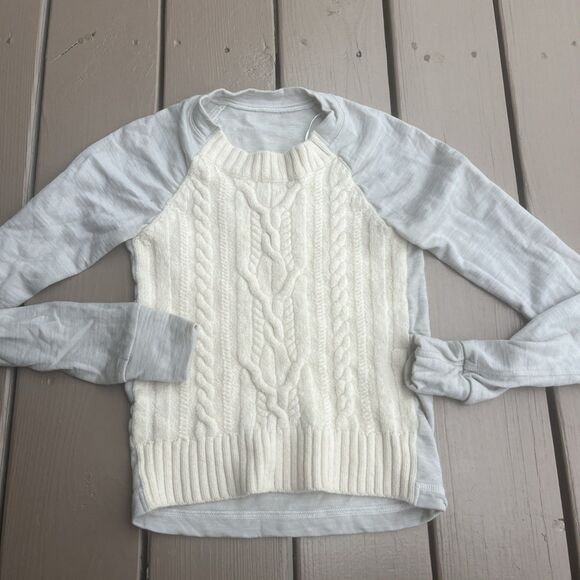 lululemon athletica Sweaters - LULULEMON St. Moritz Cable Knit French Merino Wool Sweater Beige Size Small